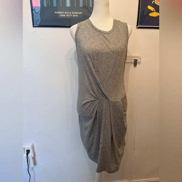 Nation LTD Frida Twisted Sleeveless Muscle Heather Gray Dress Small - Picture 2 of 4